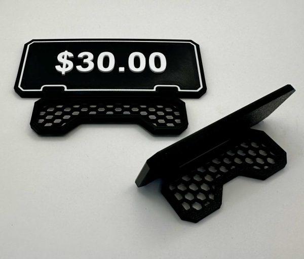 Customizable Price Tags for Table or Shelf Display