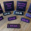 Customizable Price Tags for Table or Shelf Display