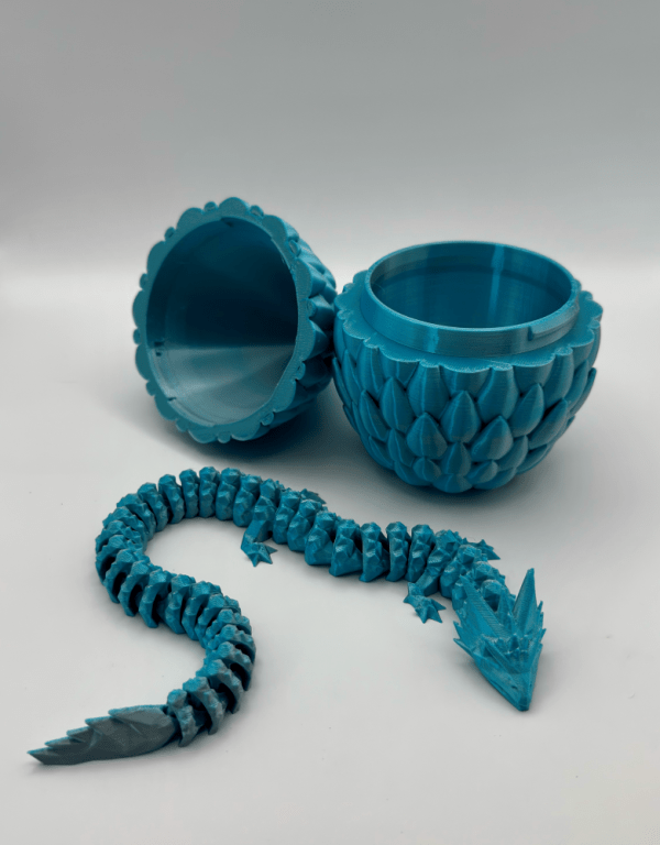 Mystical Dragon Egg – Screws Open to Reveal Hidden Dragon Inside (BLUE to SILVER)